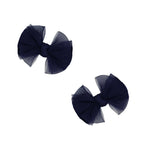 Baby Bling® 2-Pack Tulle Baby FAB® hair bow clips: Pleated Blush