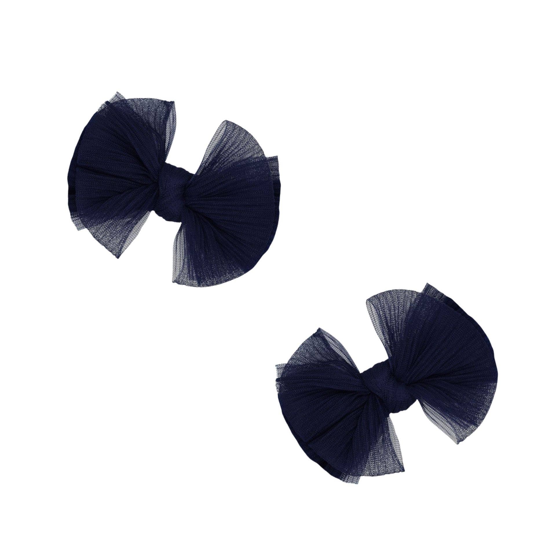 Baby Bling® 2-Pack Tulle Baby FAB® hair bow clips: Pleated Blush