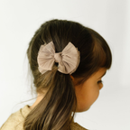 Baby Bling® 2-Pack Tulle Baby FAB® hair bow clips: Pleated Blush