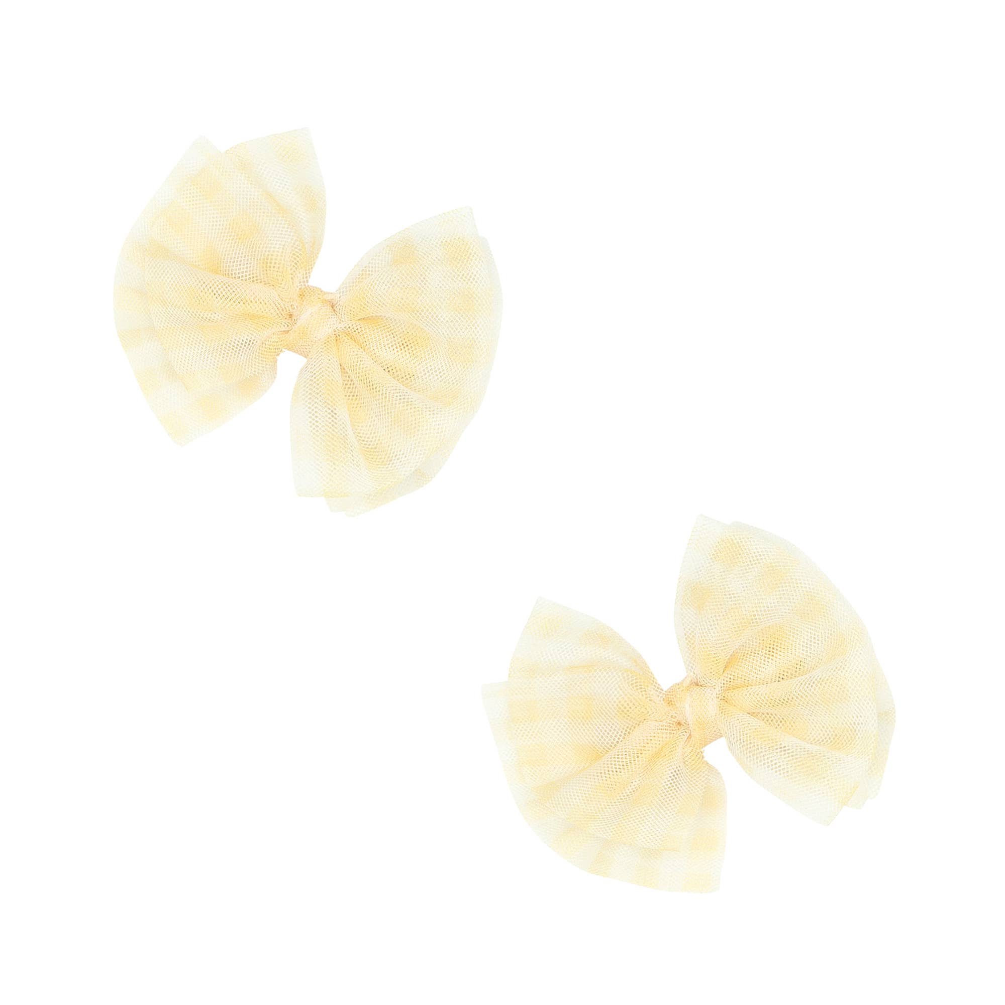 Baby Bling® 2-Pack Tulle Baby FAB® hair bow clips: Pleated Blush