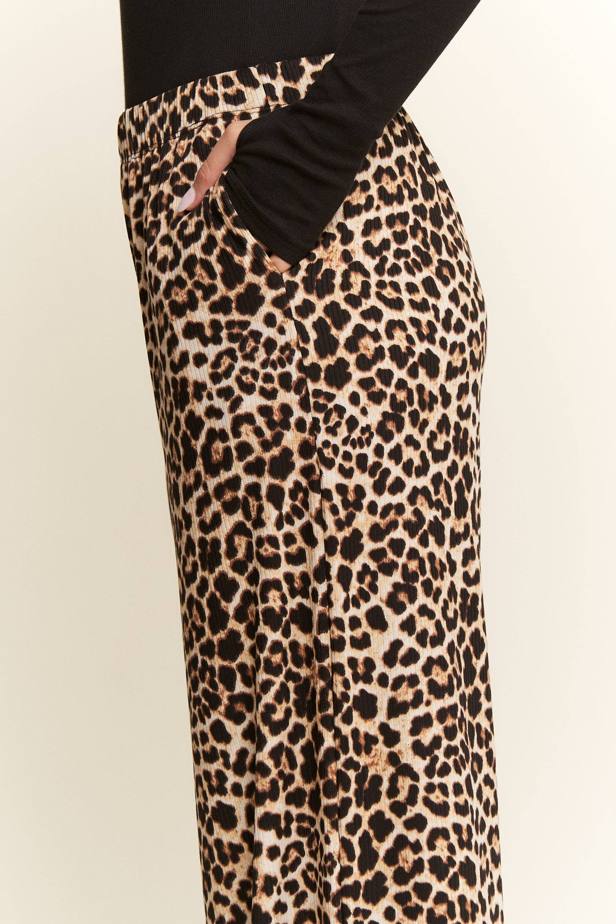 SPLIT DECISION LEOPARD-CHECKERED PANTS