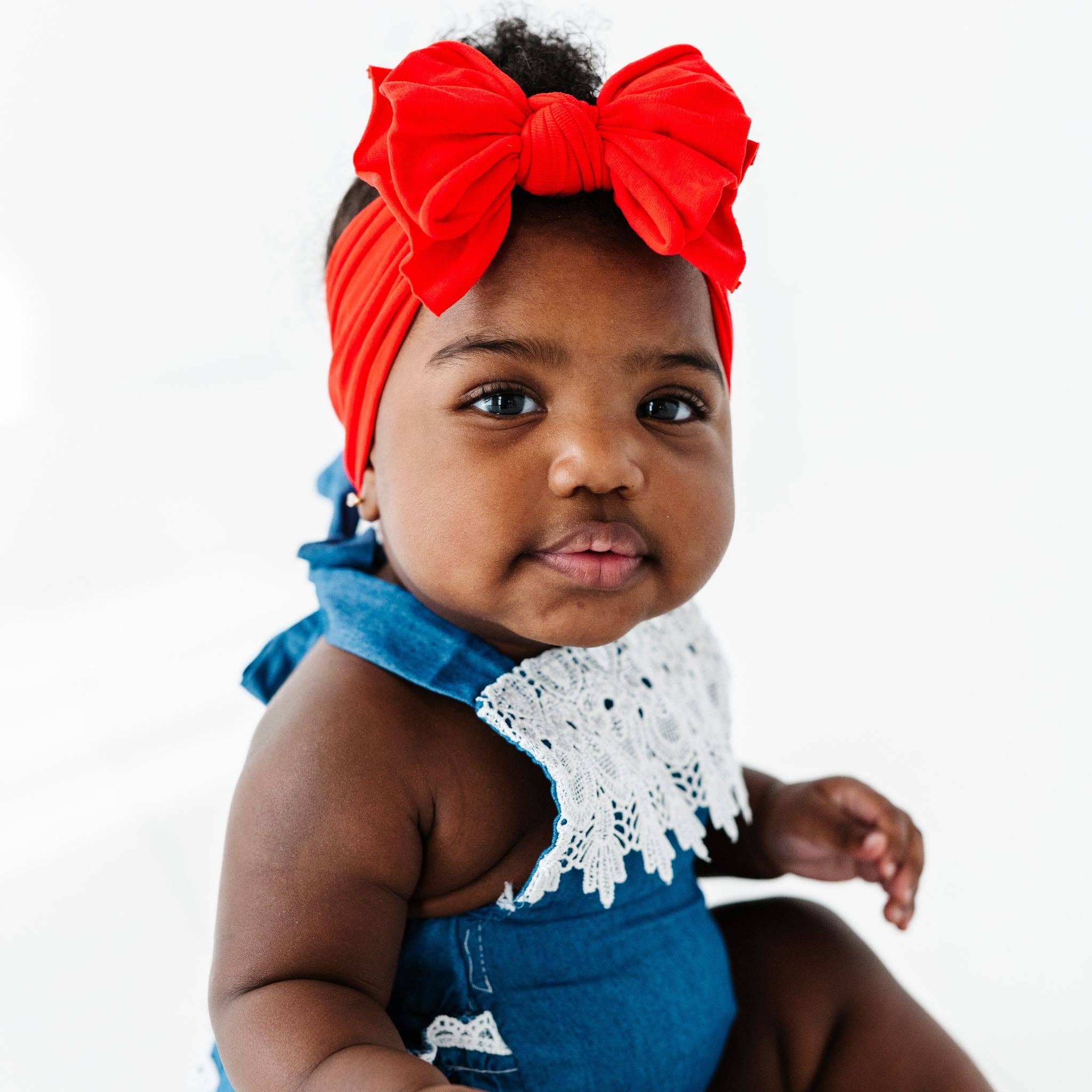 Baby Bling® FAB-BOW-LOUS® soft nylon bow headband: Pink