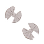 Baby Bling® 2-Pack Baby FAB® Clips soft nylon bow hair clips: Latte