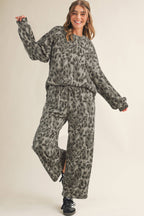 Leopard Print Loose Fit Pullover & Pant Set NEW | S-XL