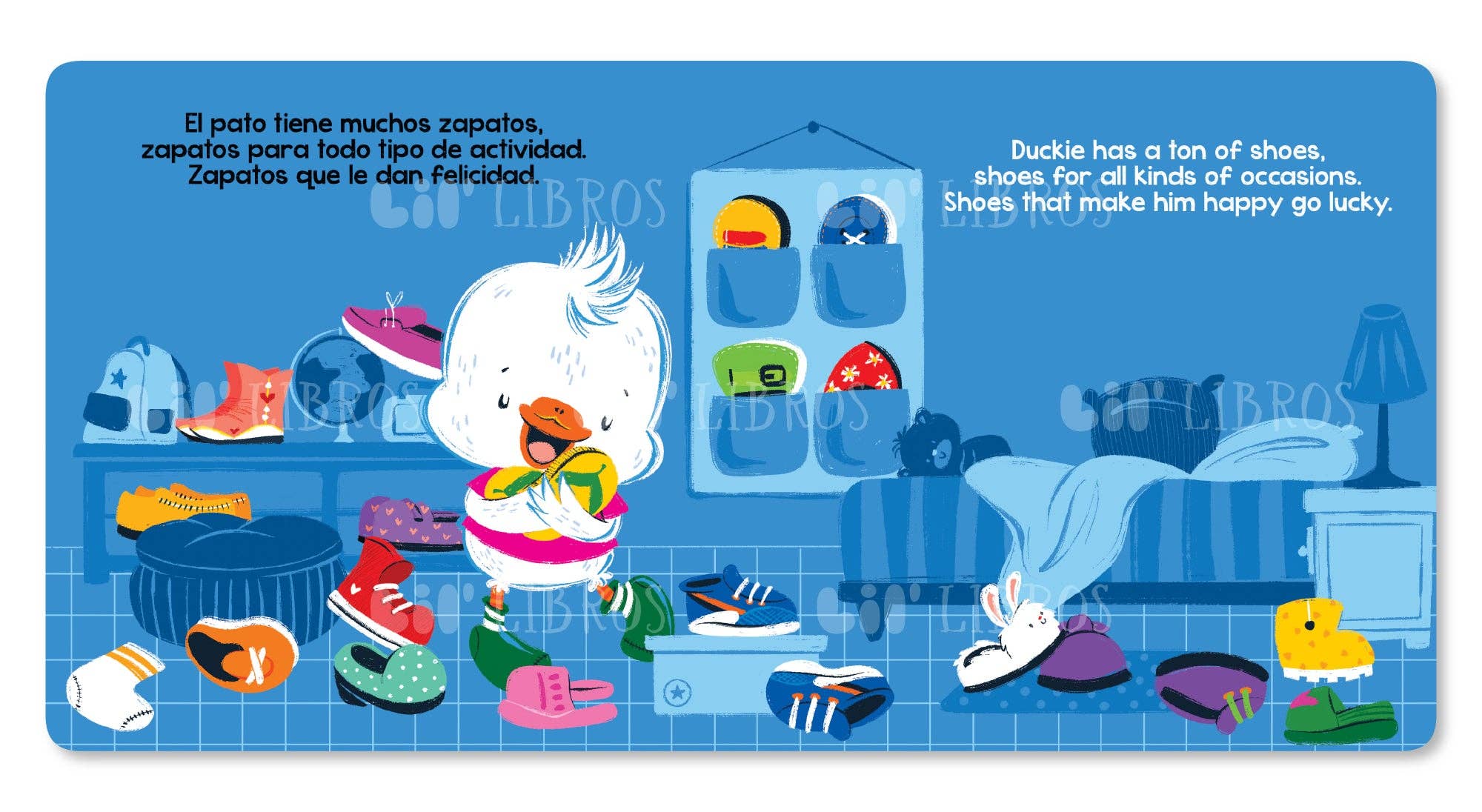 El pato y sus zapatos (Bilingual English and Spanish)