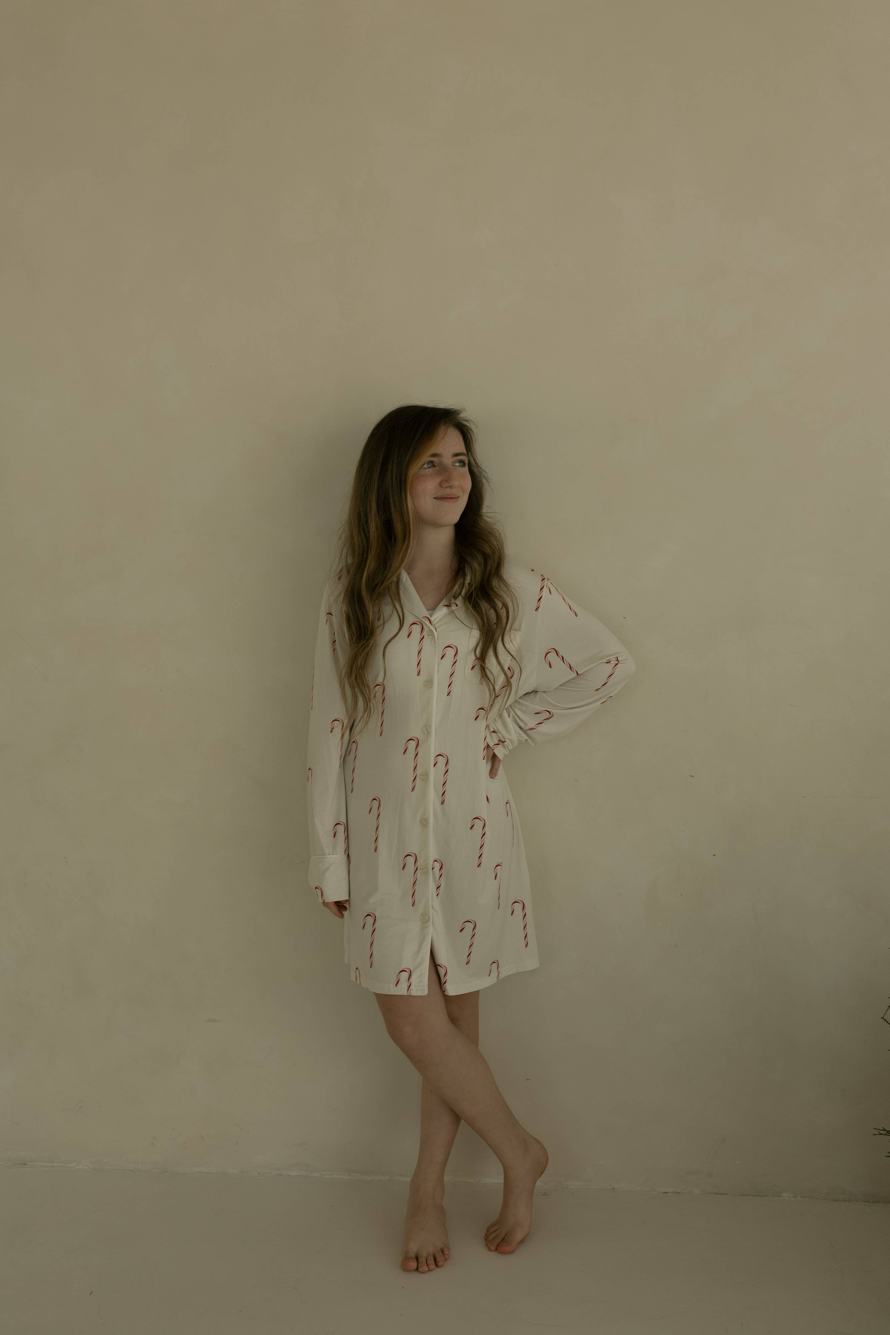 Women's Bamboo Sleeping Dress | Candy Cane