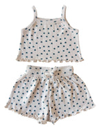 Organic Pointelle Summer Set — Blue Flower